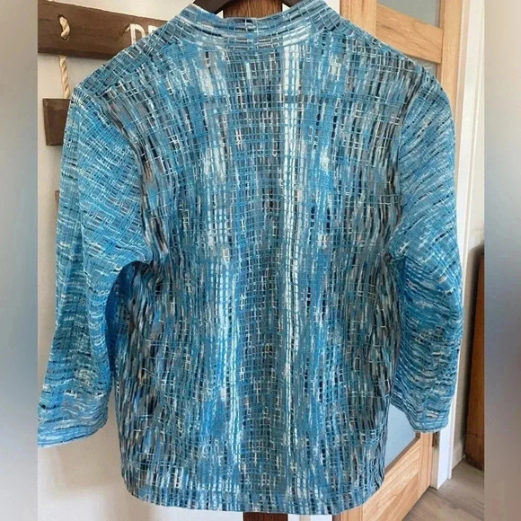 Nic & Zoe Women’s Melody Open Cropped Cardigan Sweater Linen Nylon Viscose S NWT - Picture 6 of 11